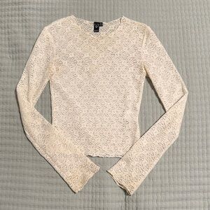Windsor Cream Lace Long Sleeve Top